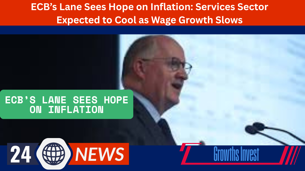 ECB’s Lane Sees Hope on Inflation Services Sector Expected to Cool as Wage Growth Slows